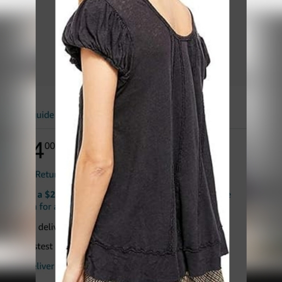 NWT Free People Long Short Sleeve Top - Picture 2 of 10